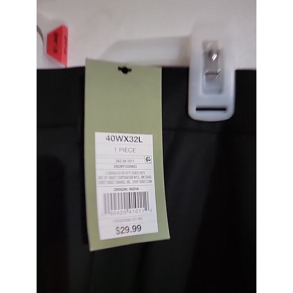 Goodfellow Ebony Mens Standard Fit Suit Pants sz 40x32 Wrinkle Resistant - Picture 3 of 6